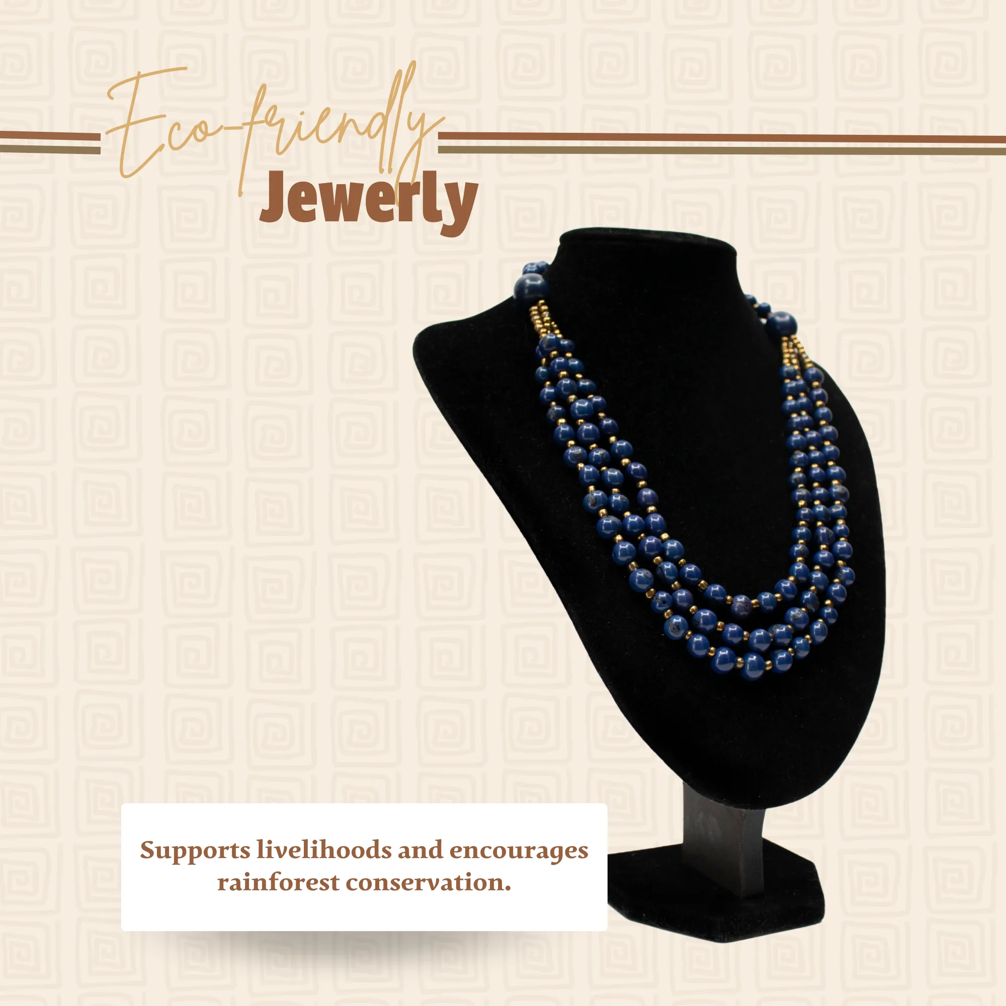 Deep Blue Acai Beads Necklace