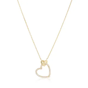 Diamond Heart In Heart Necklace