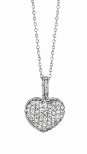 DIAMOND HEART NECKLACE 14K GOLD (1.52 CTW)