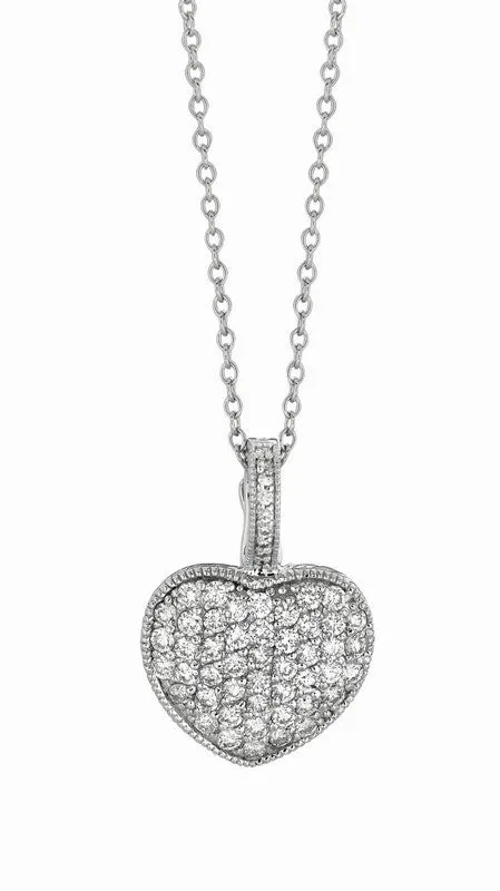DIAMOND HEART NECKLACE 14K GOLD (1.52 CTW)