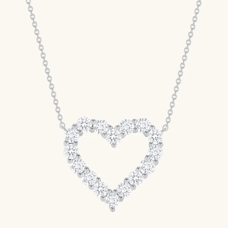Diamond Heart Pendant Necklace