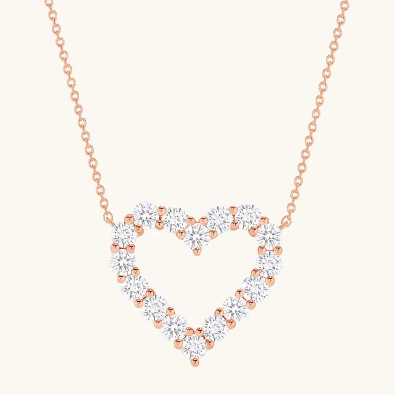 Diamond Heart Pendant Necklace