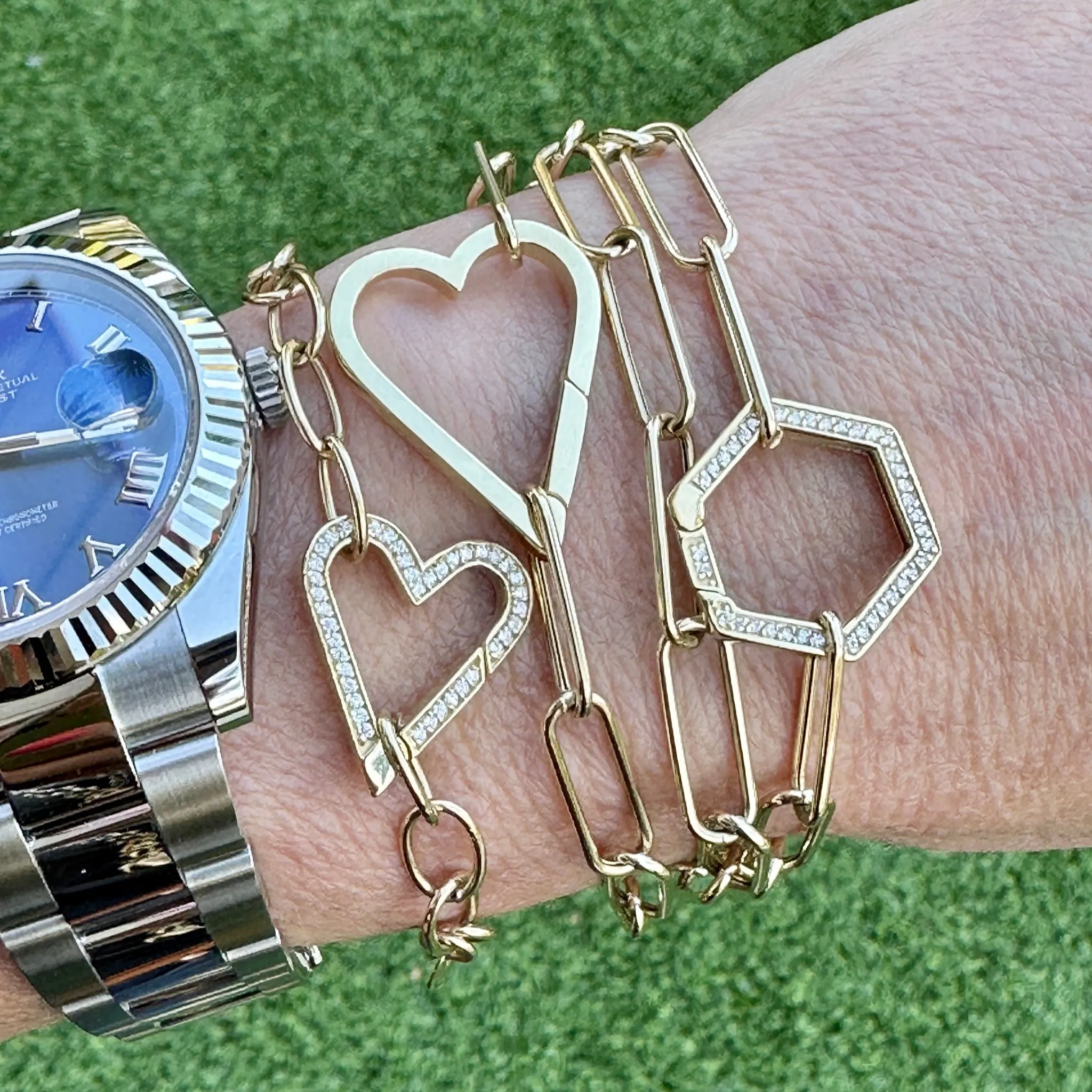 Diamond Heart Push Lock