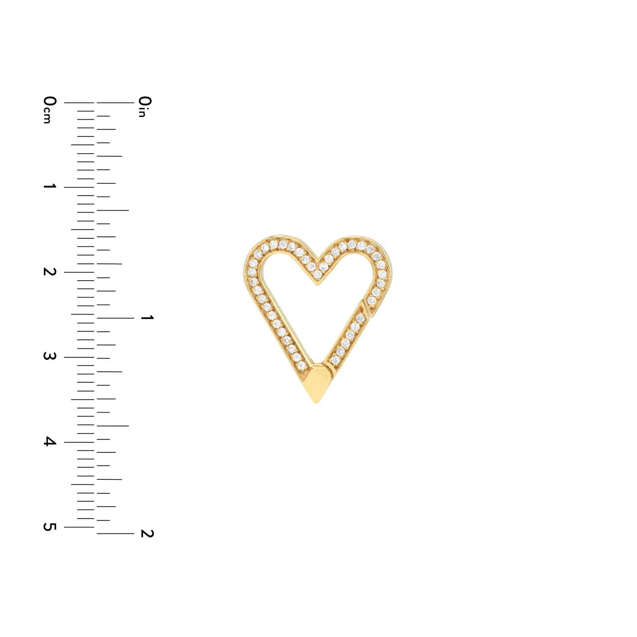 Diamond Heart Push Lock