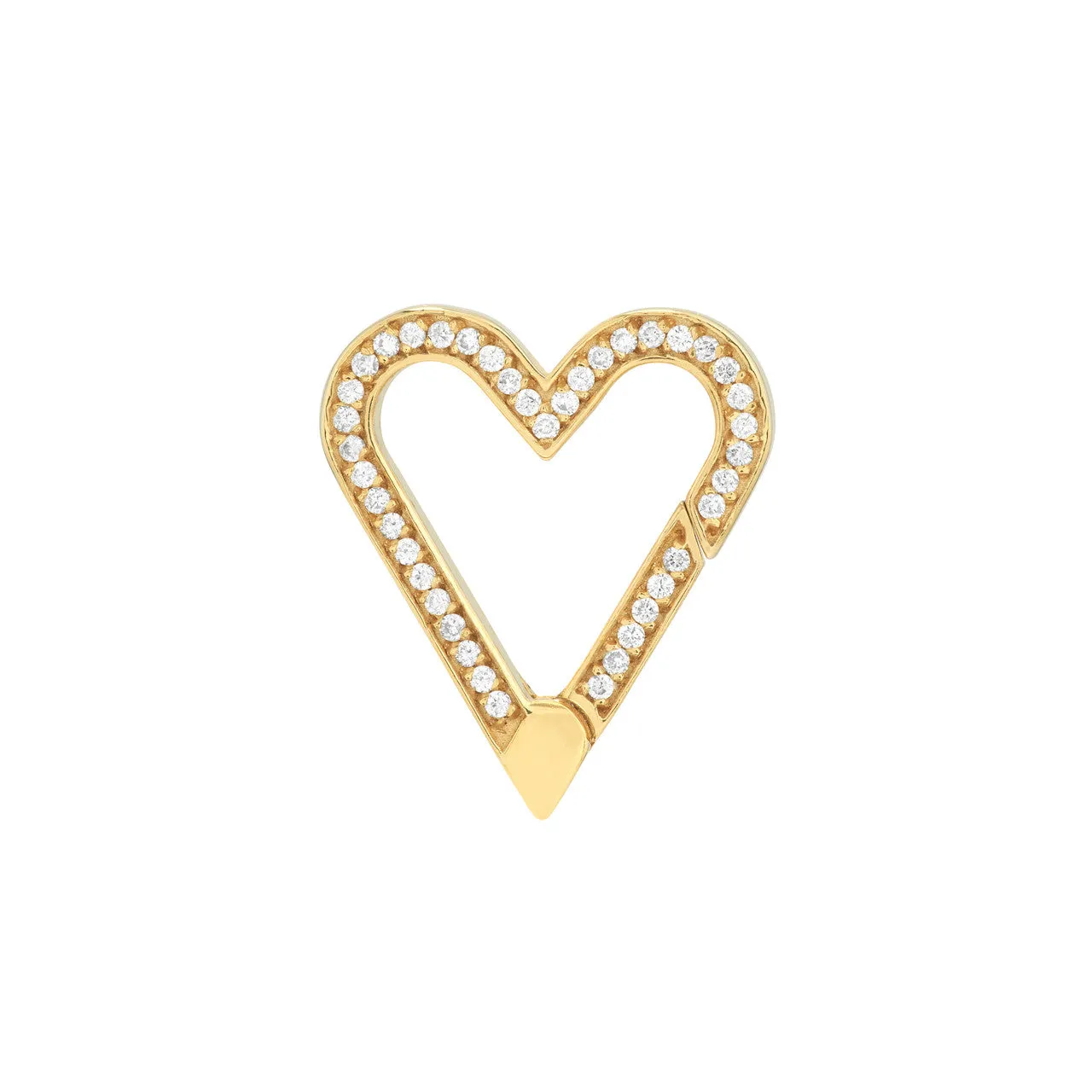 Diamond Heart Push Lock