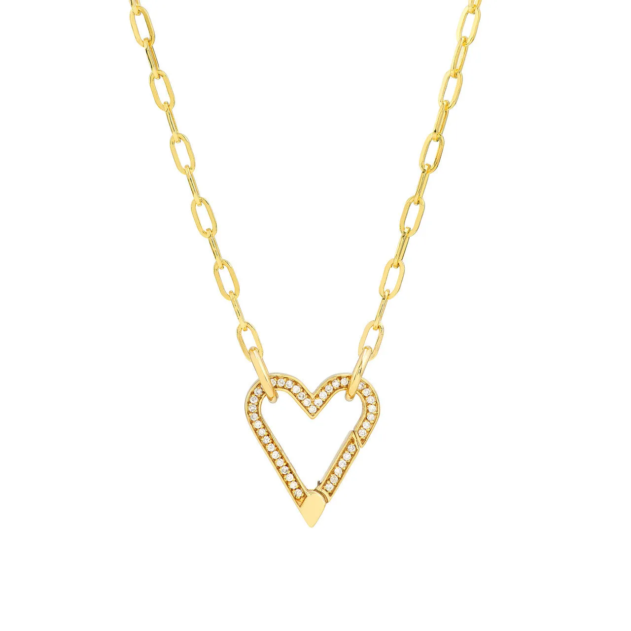 Diamond Heart Push Lock