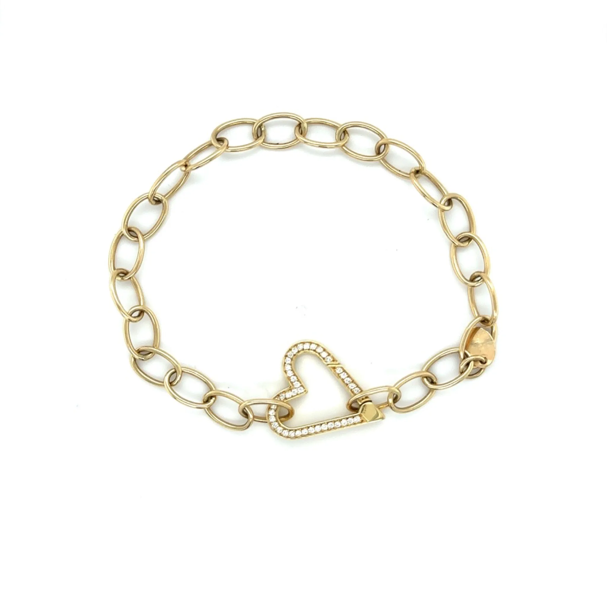 Diamond Heart Push Lock