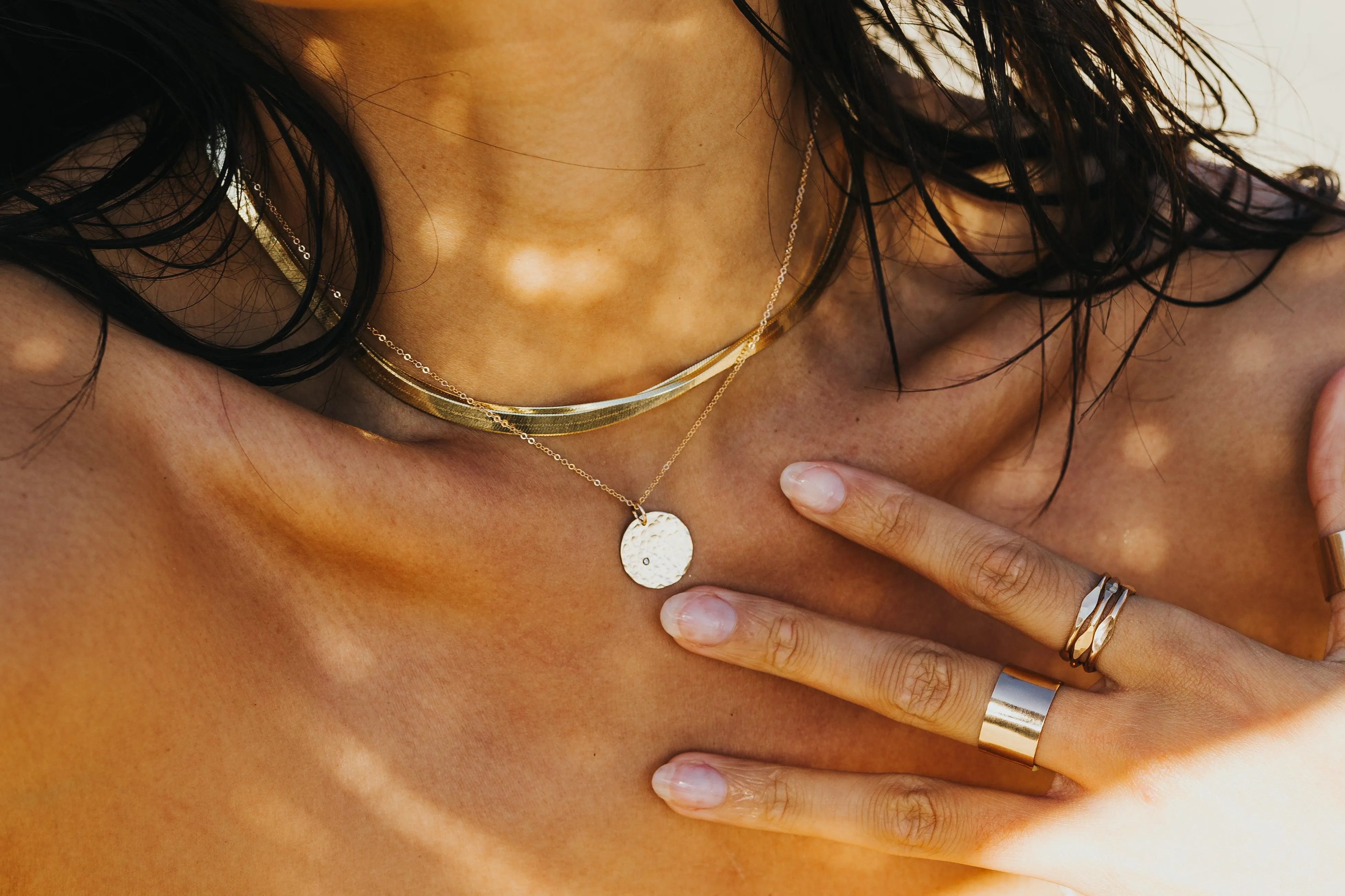 Diamond Moon Necklace