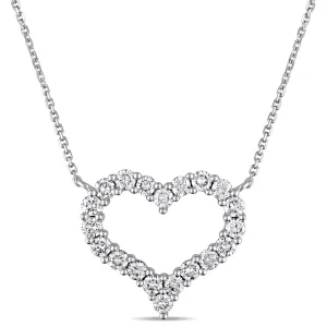 Diamond Studded Open Heart Necklace