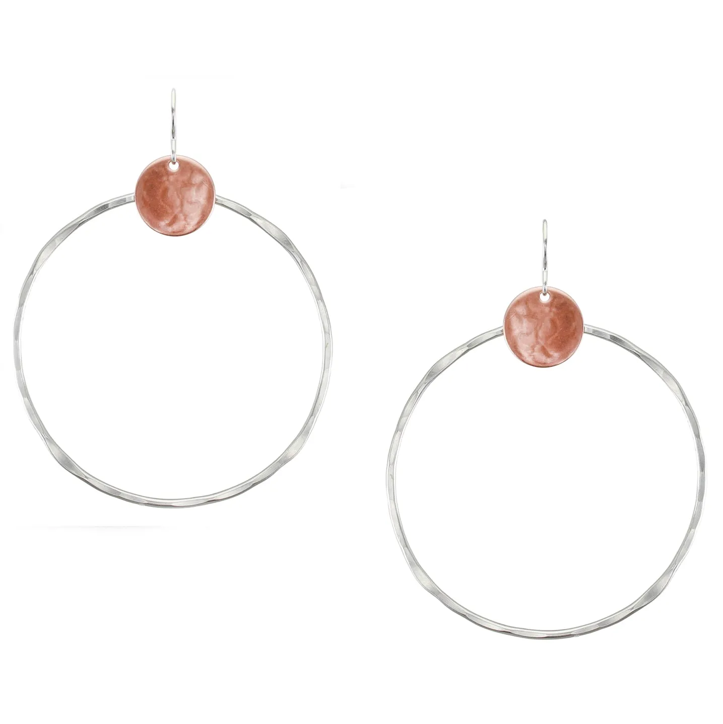 Disc with Large Ring Wire Earring