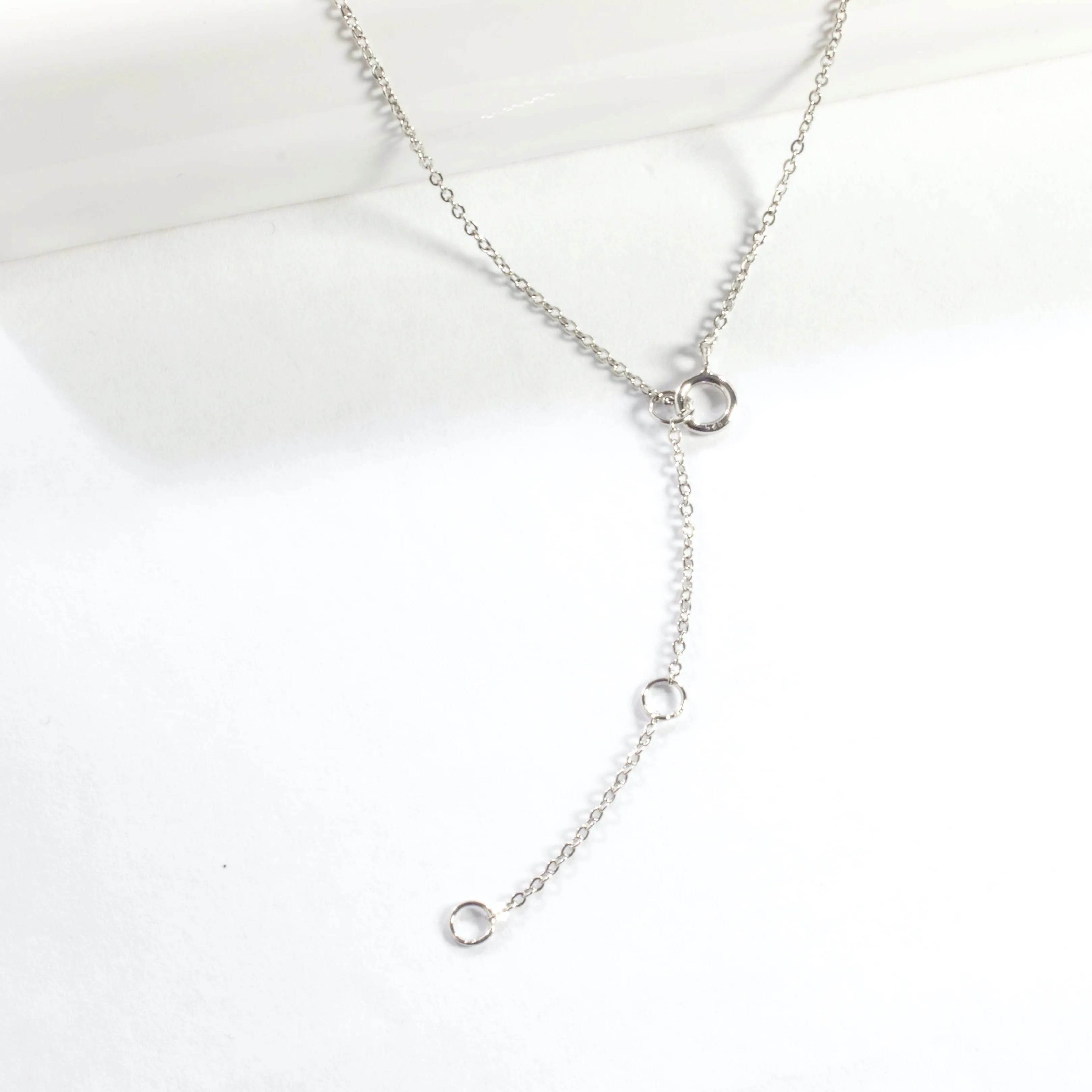 Double Layered Chain Necklace - Silver
