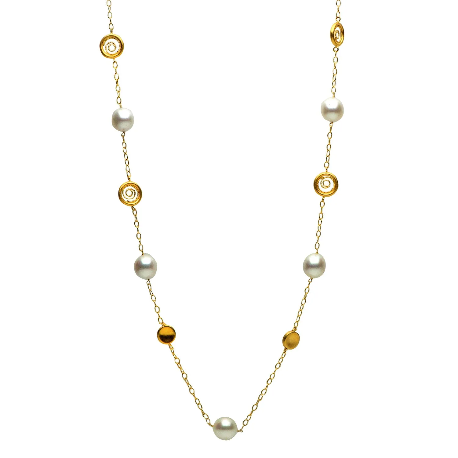 DSL Yellow Gold South Sea Pearl Necklace