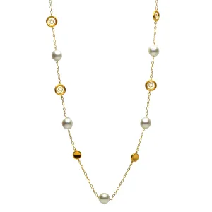 DSL Yellow Gold South Sea Pearl Necklace