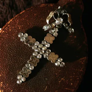 Early 19th Century Paste Cross and Bow Pendant