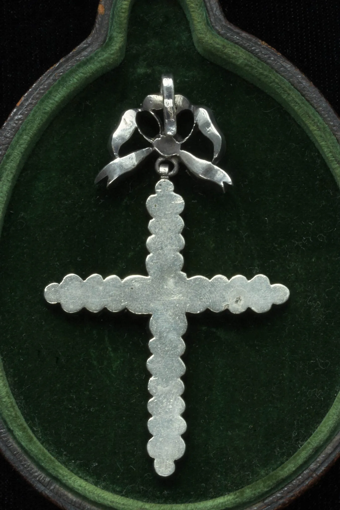 Early 19th Century Paste Cross and Bow Pendant