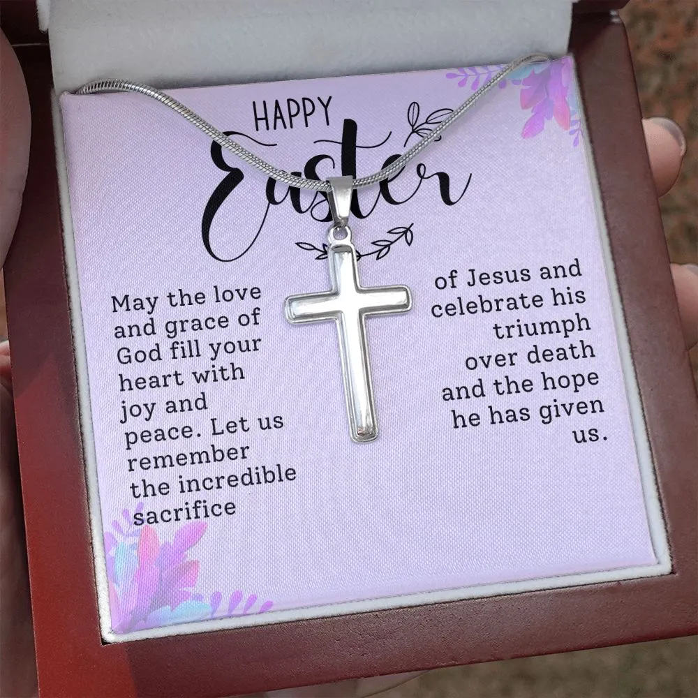 Easter Gift - Cross Necklace - Fill Your Heart With Joy