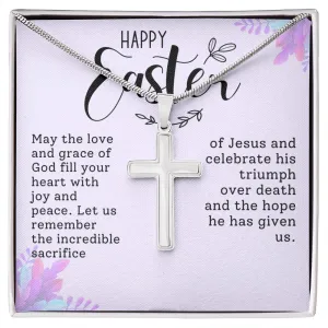 Easter Gift - Cross Necklace - Fill Your Heart With Joy