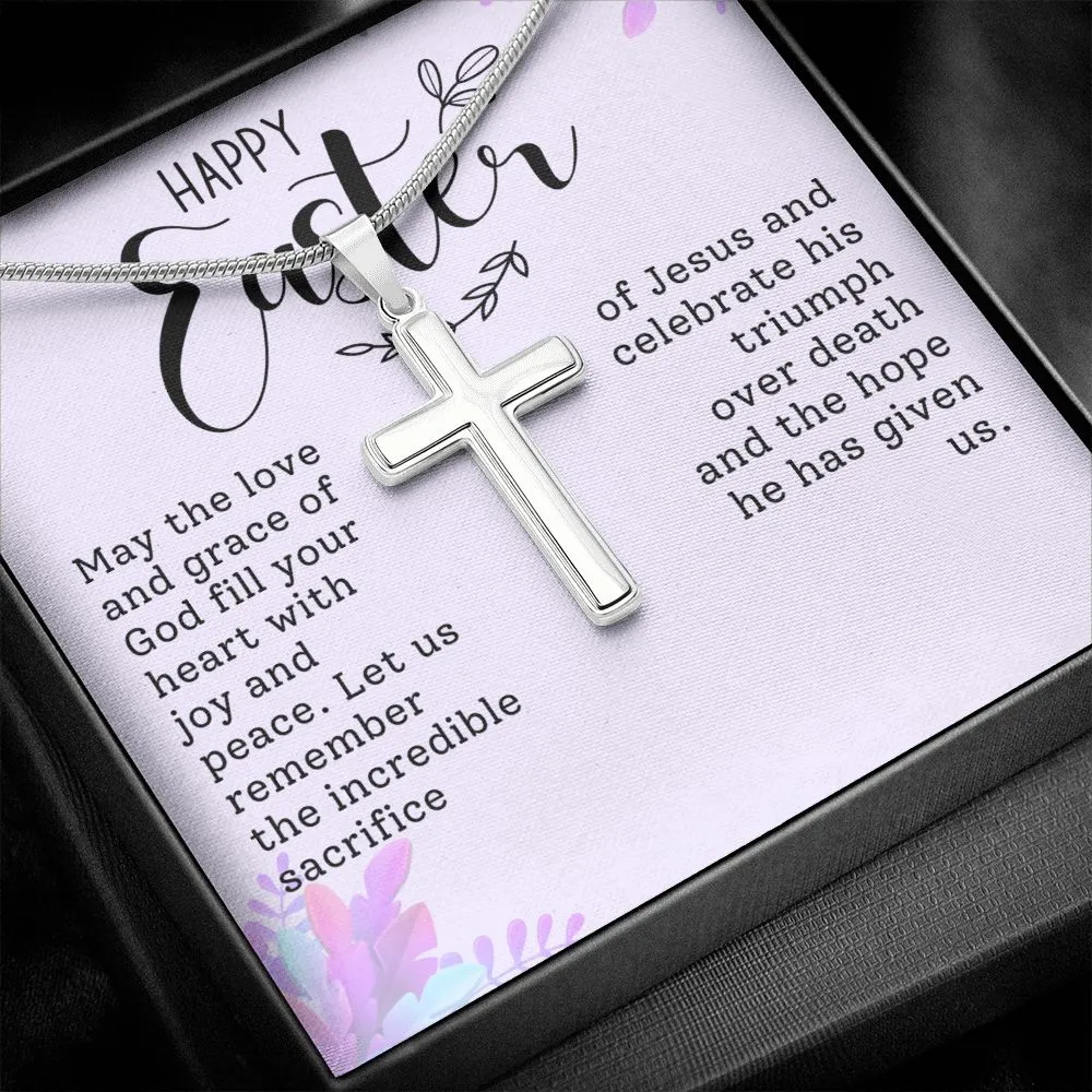 Easter Gift - Cross Necklace - Fill Your Heart With Joy