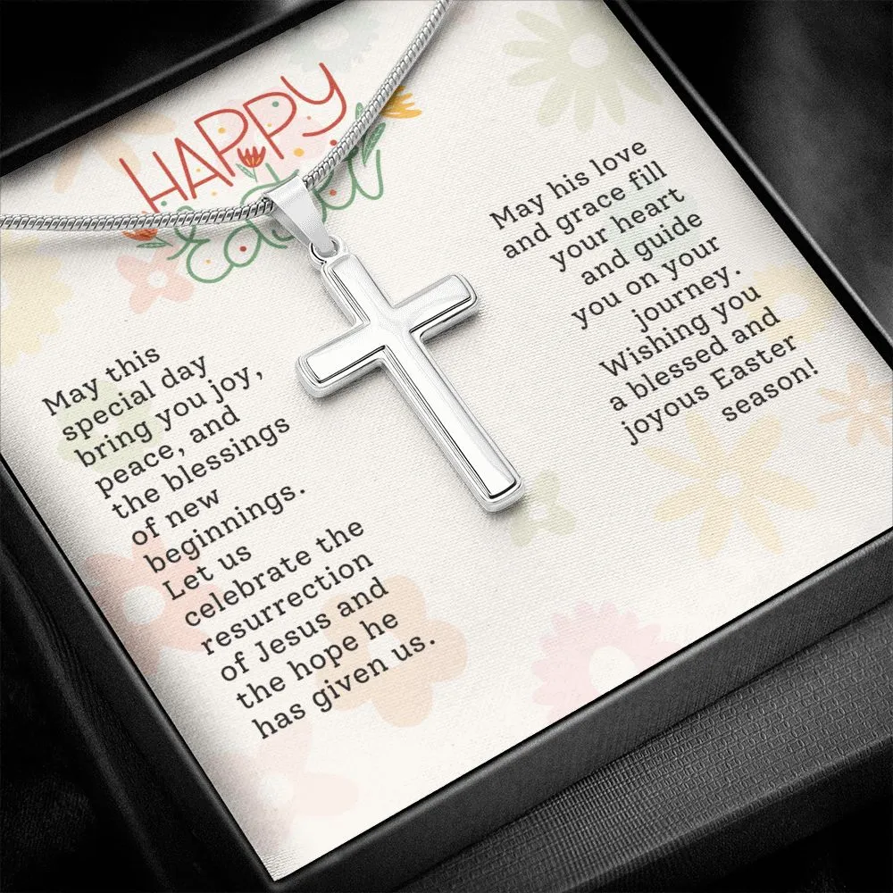 Easter Gift - Cross Necklace - Joy, Peace & Blessings