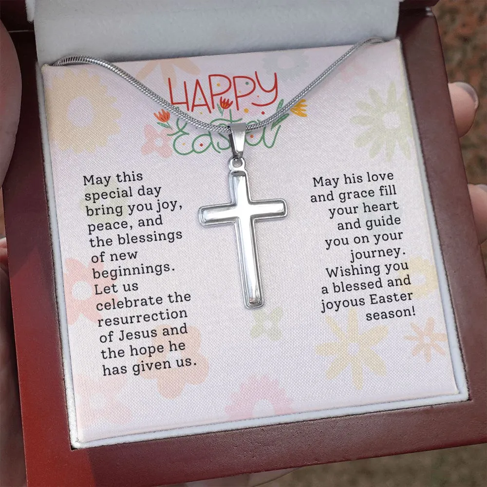 Easter Gift - Cross Necklace - Joy, Peace & Blessings
