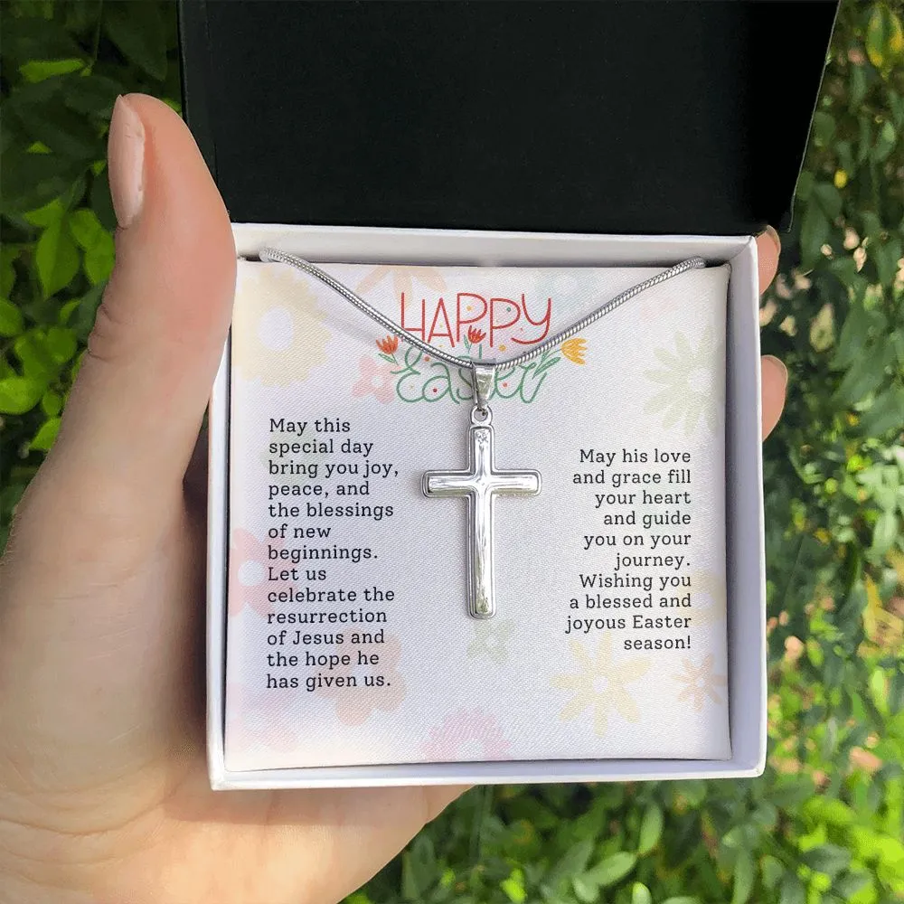 Easter Gift - Cross Necklace - Joy, Peace & Blessings