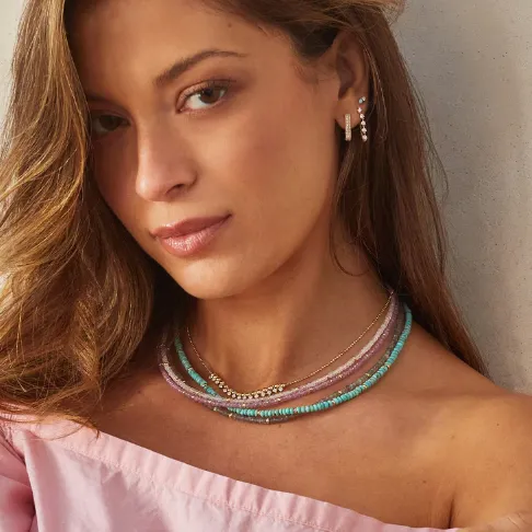 EF Collection Birthstone Bead Necklace in Moonstone