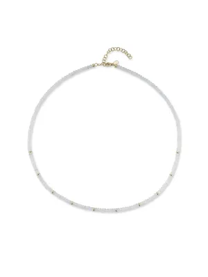 EF Collection Birthstone Bead Necklace in Moonstone