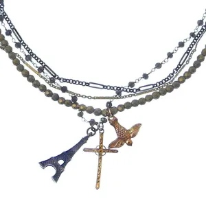 Eiffel Tower, Dove and Cross