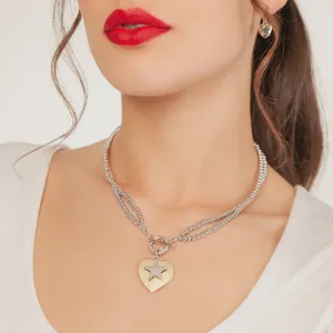 Emily Heart And Star Necklace By D & X London