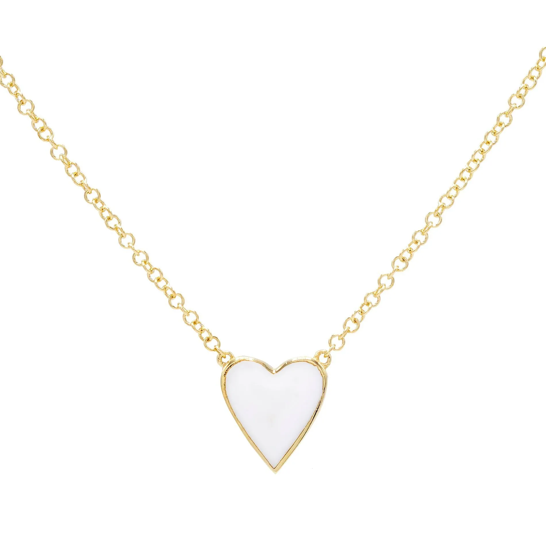 Enamel Heart Necklace