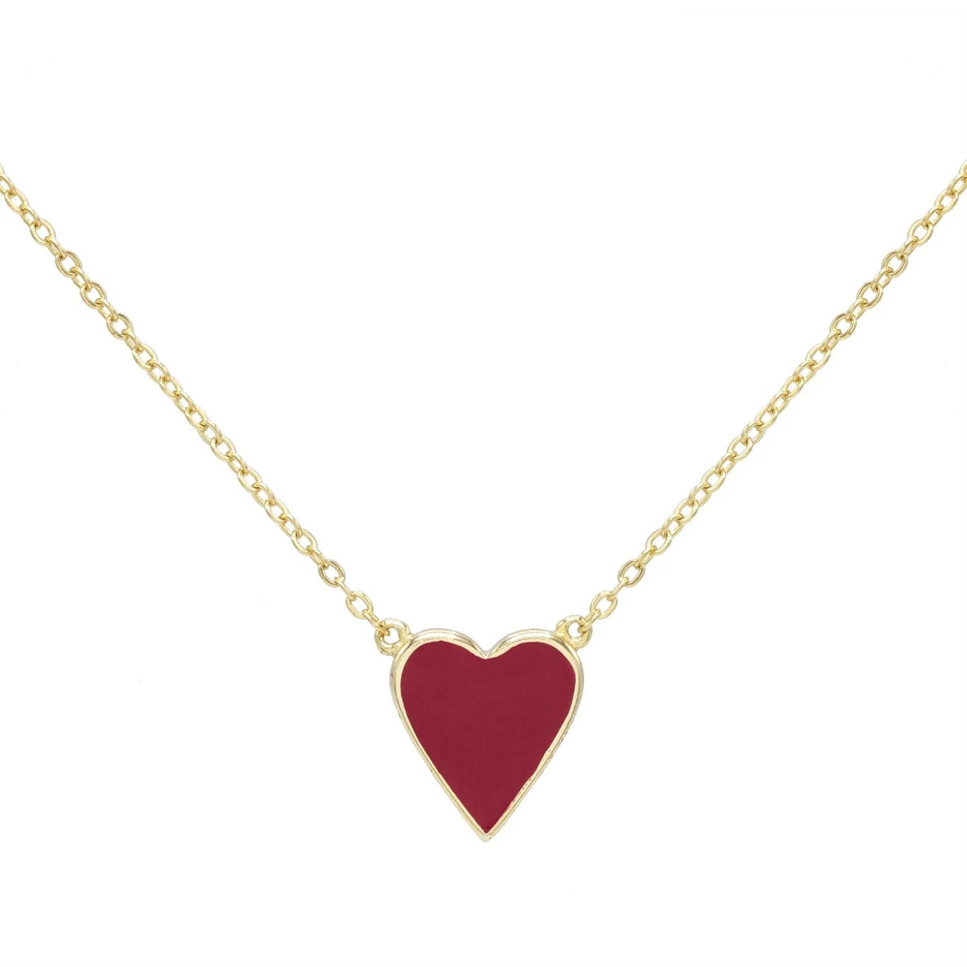 Enamel Heart Necklace