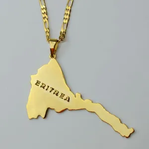 Eritrea Map Pendants & Necklaces Chain