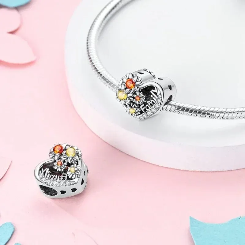 Family Heart Charm