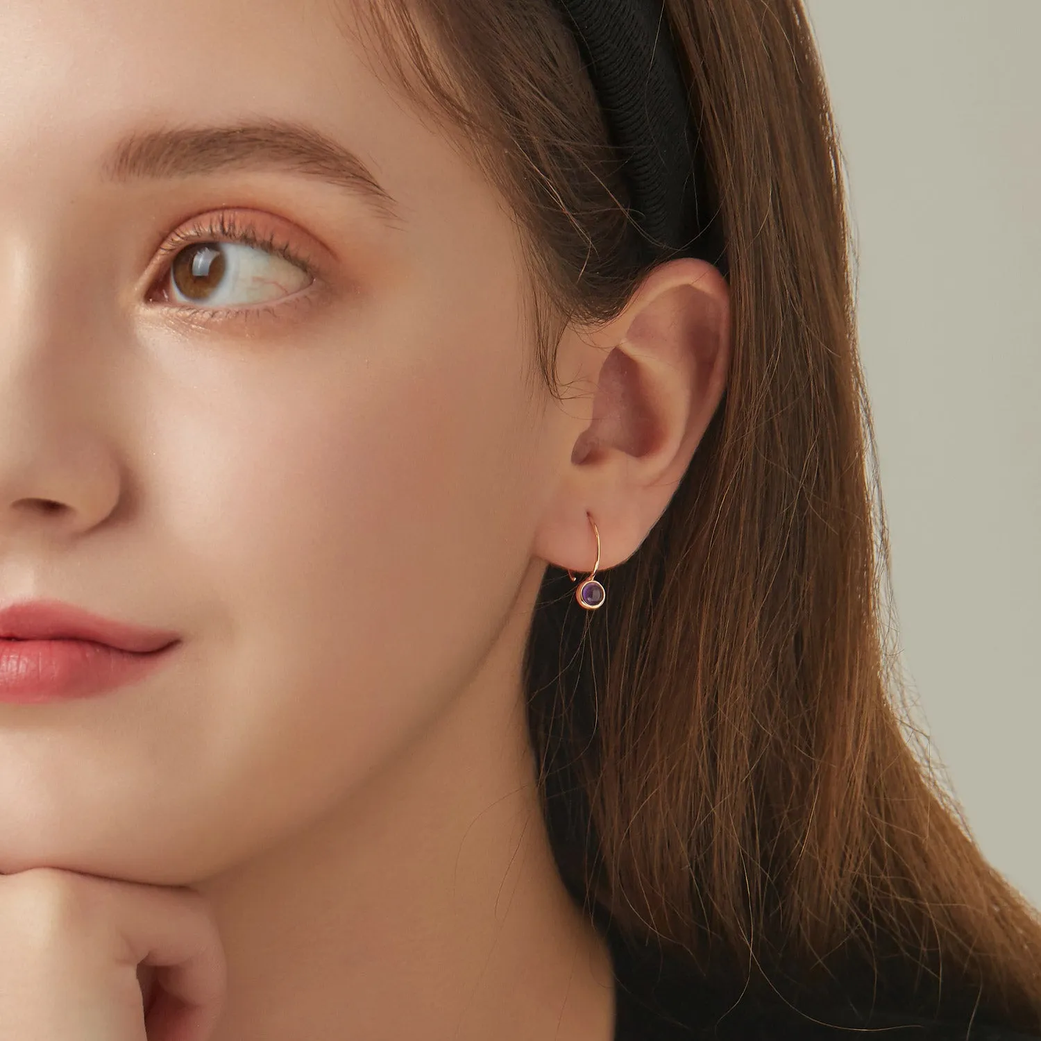 [February Birthstone] Debon D.D Gold Earring JDRERYS462V