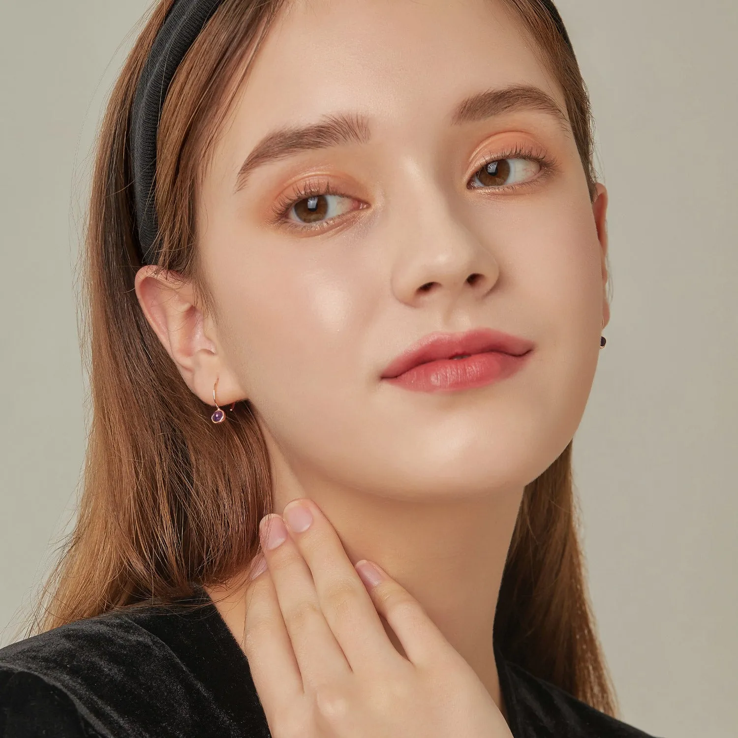[February Birthstone] Debon D.D Gold Earring JDRERYS462V