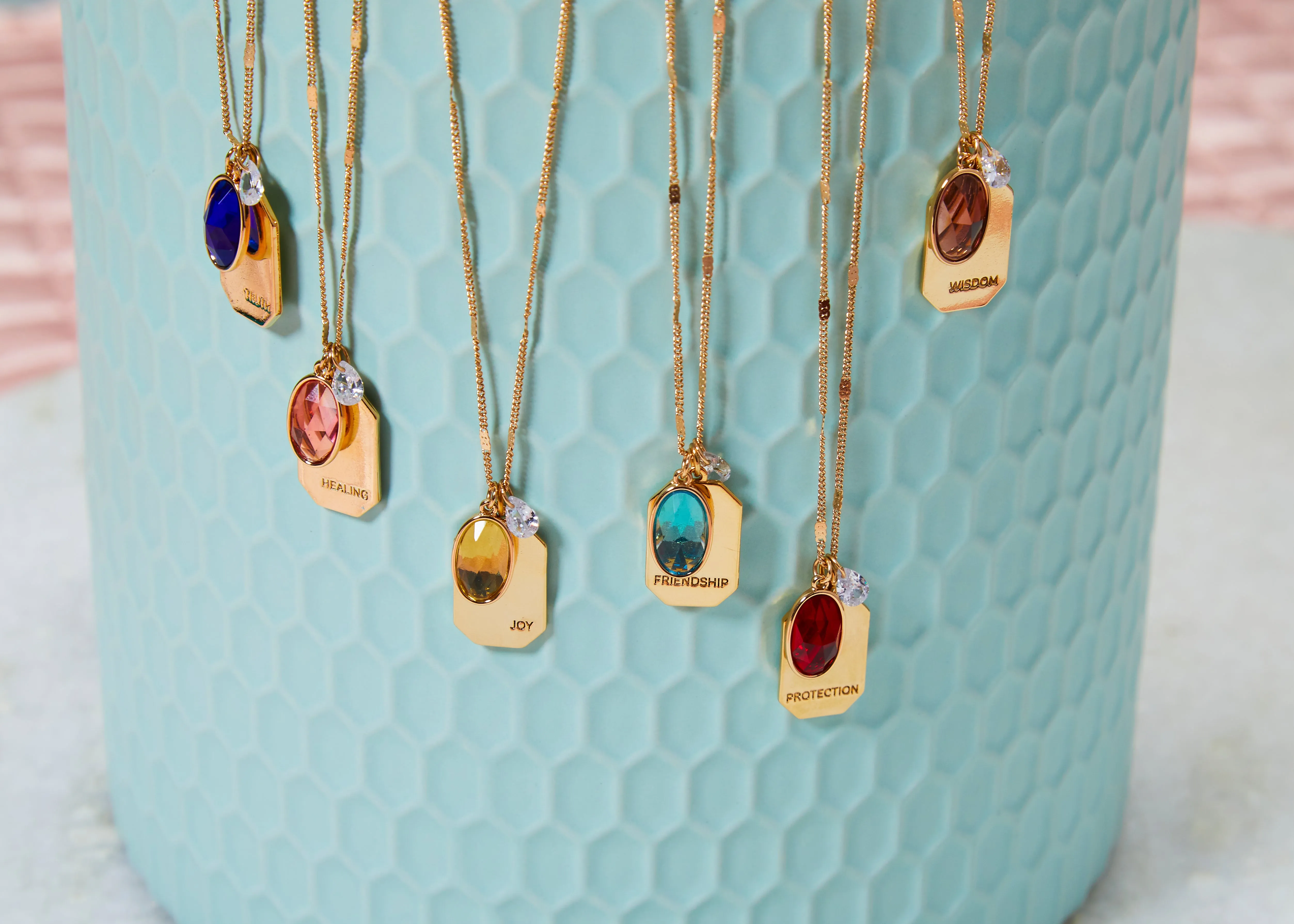 February Birthstone Necklace in Gold