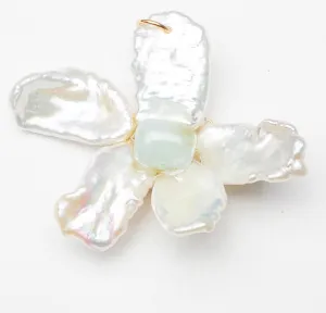 Flower Pendant with Opal Center