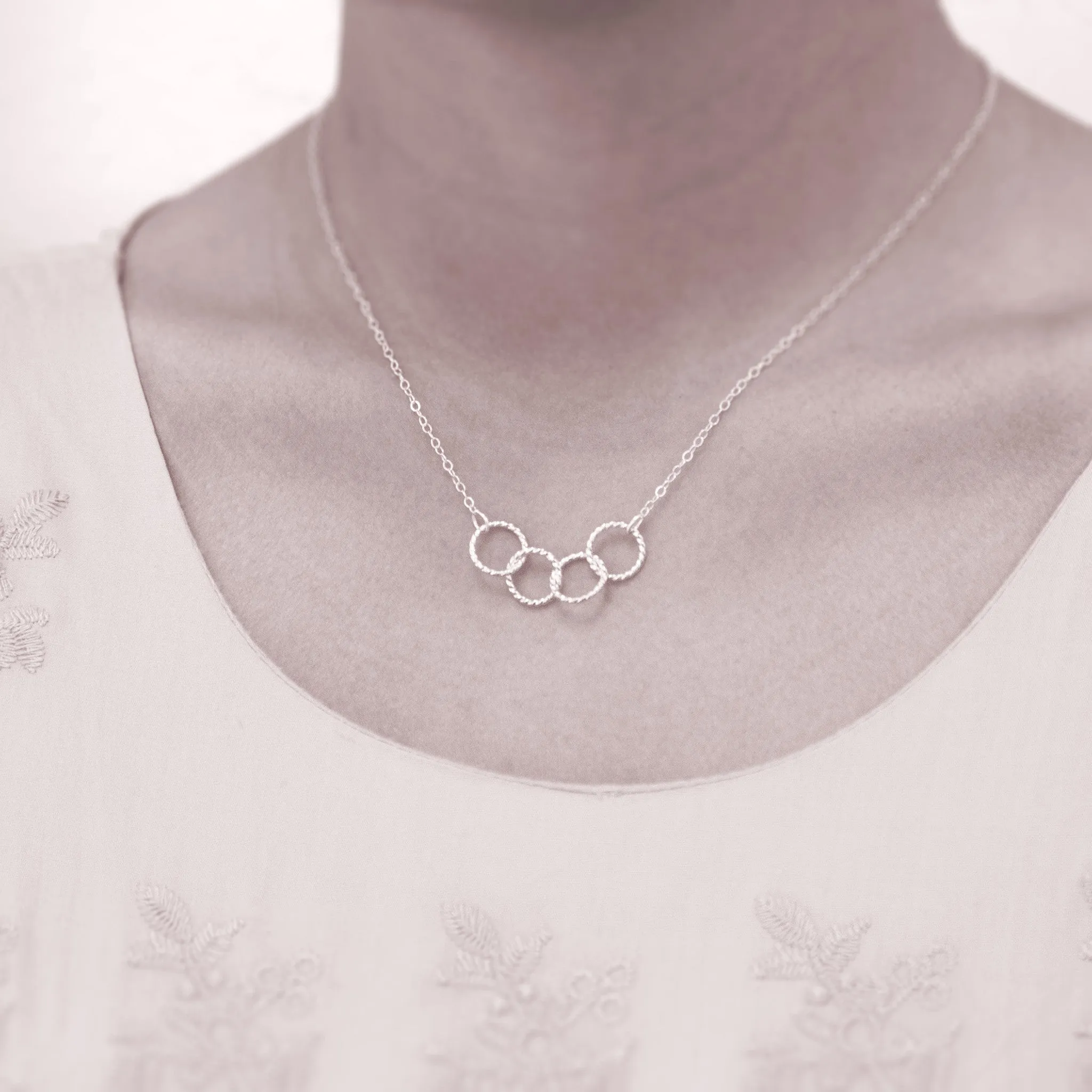 “Four Best Friends" Sterling Silver Necklace | Friends & Sisters