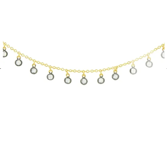 Freida Rothman Signature Charm Short Necklace - Gold / Black