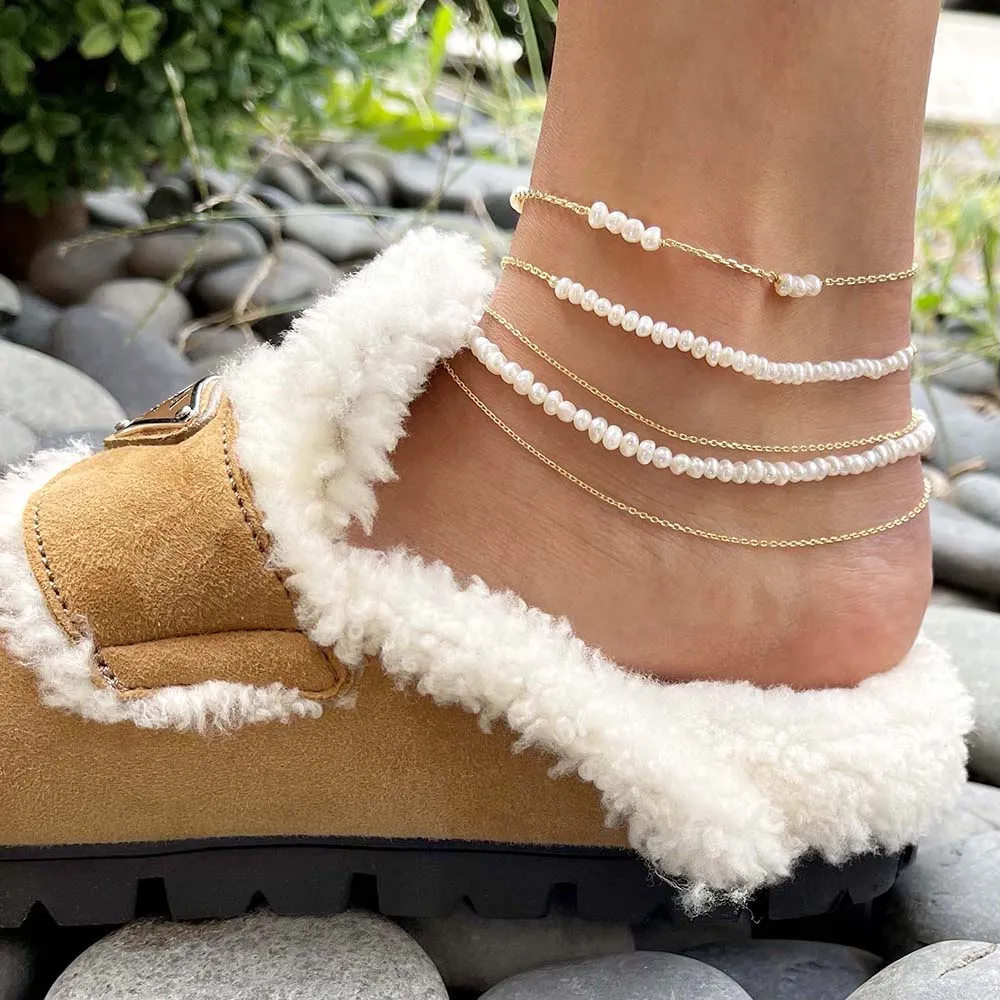 Freshwater Pearl Chain Anklet