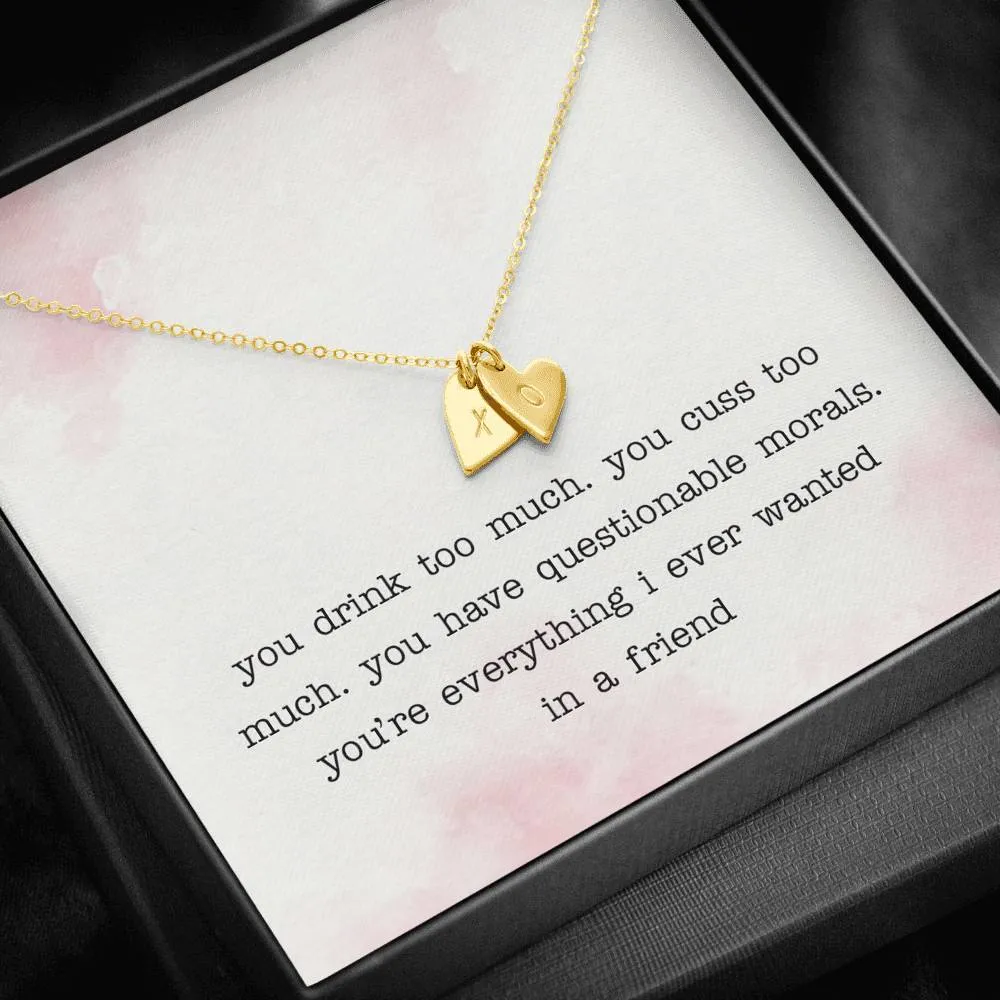 Friend Heart Charm Necklace