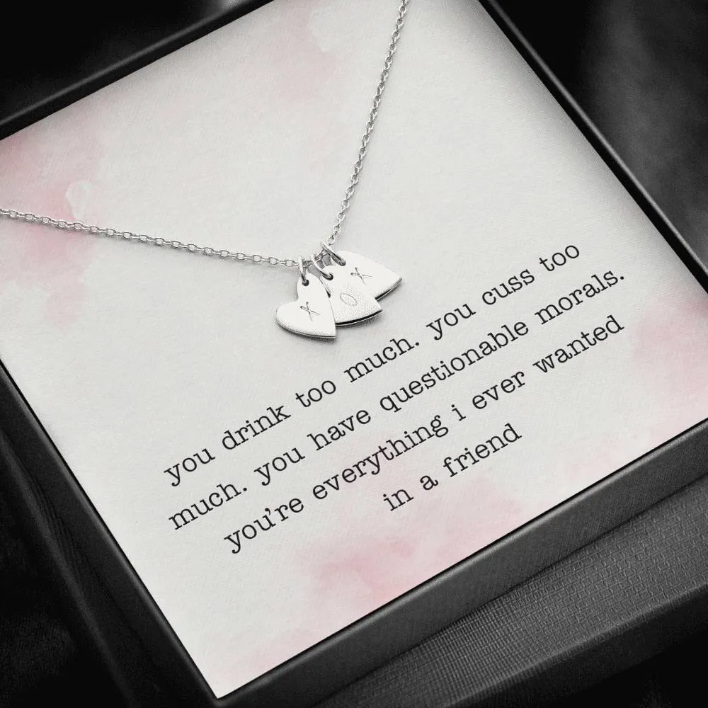 Friend Heart Charm Necklace