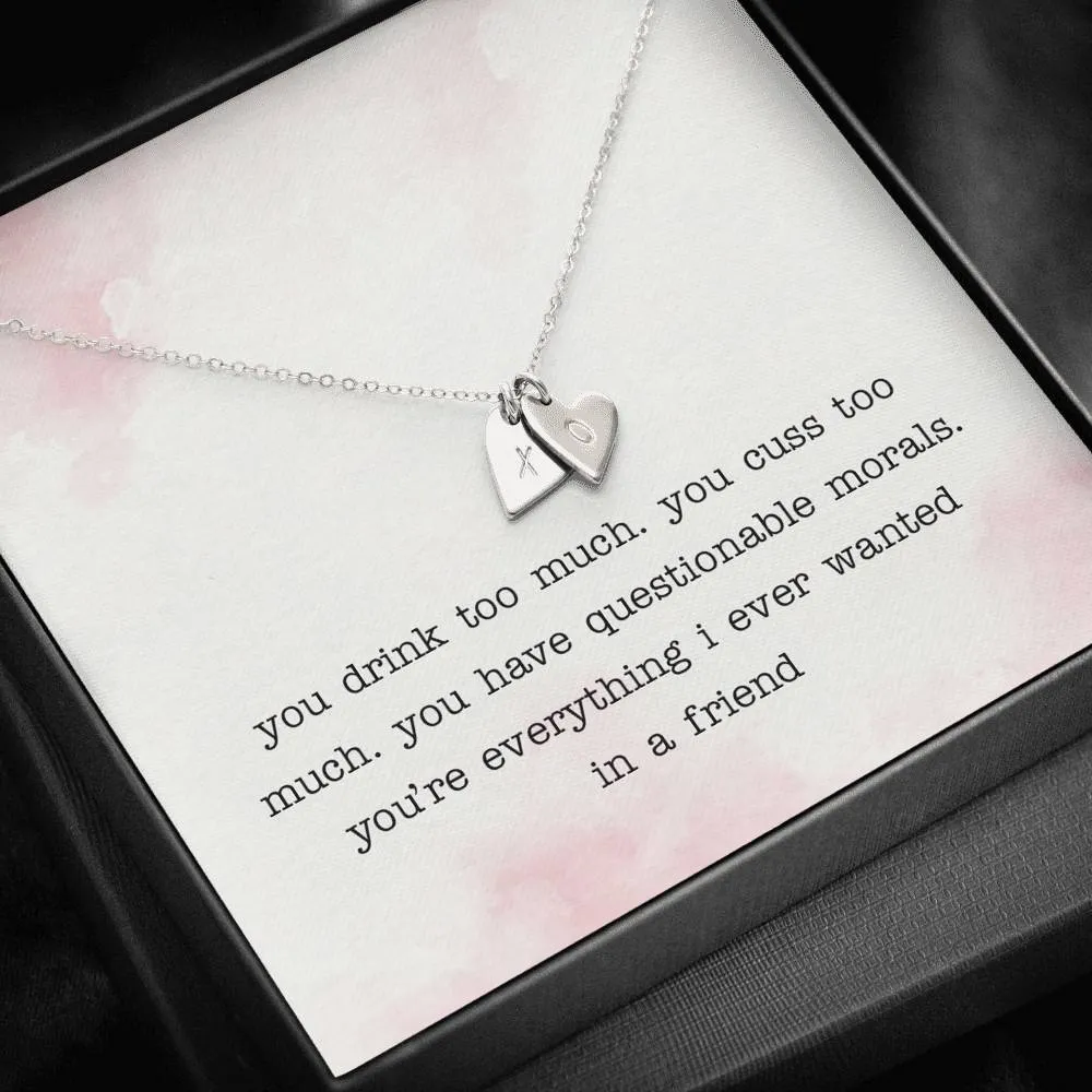 Friend Heart Charm Necklace