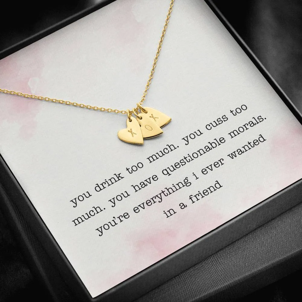 Friend Heart Charm Necklace