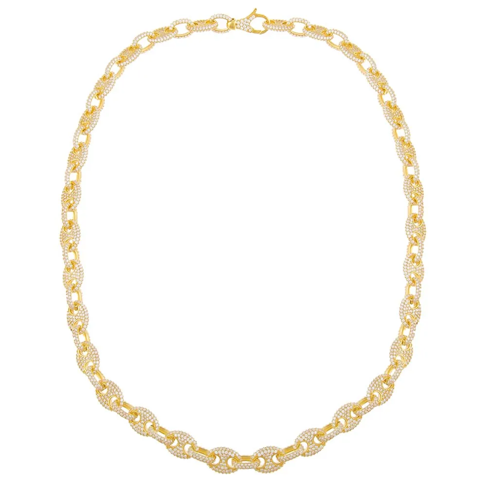 Full Pavé Mariner Chain Necklace