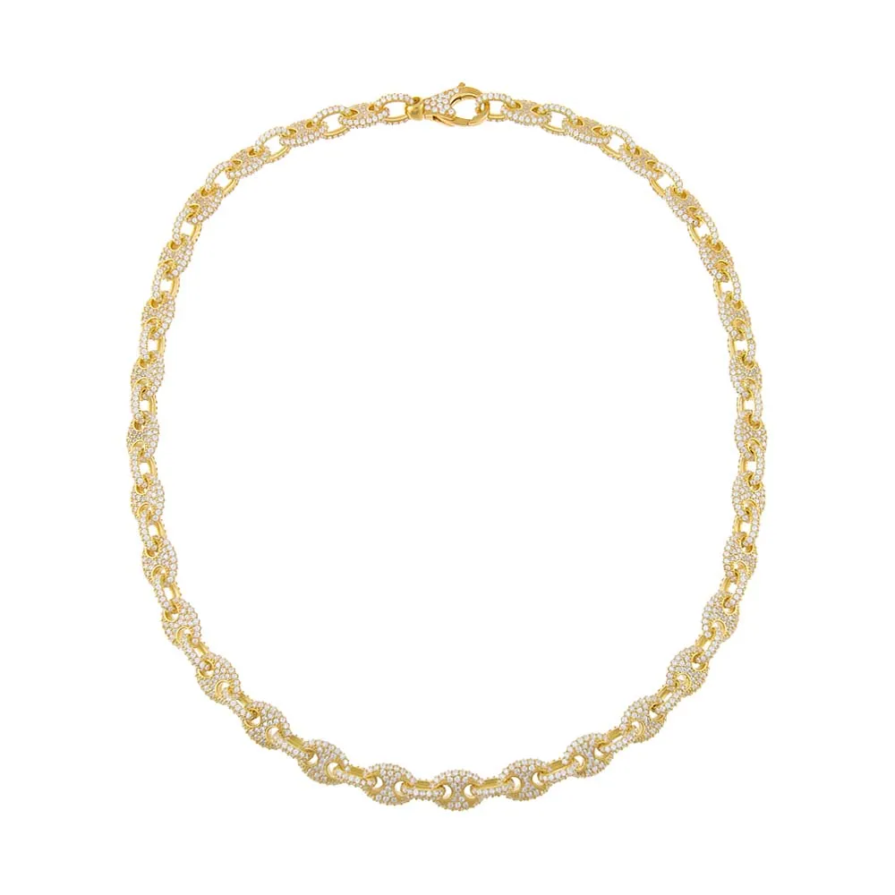 Full Pavé Mariner Chain Necklace