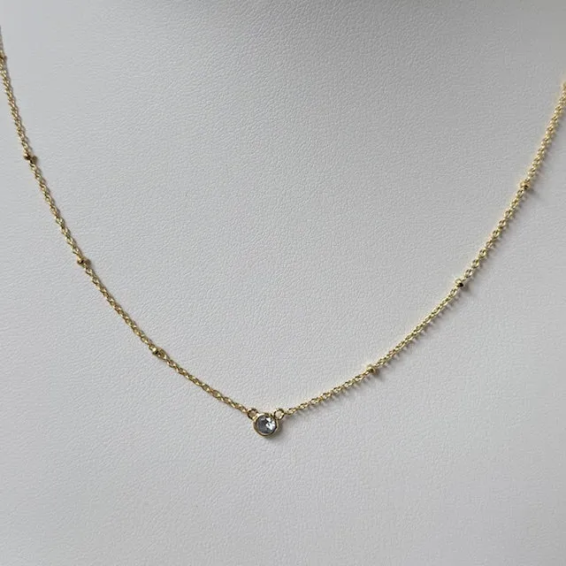 FYB Birthstone Necklace Gold (choose your birthstone)