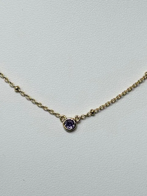 FYB Birthstone Necklace Gold (choose your birthstone)