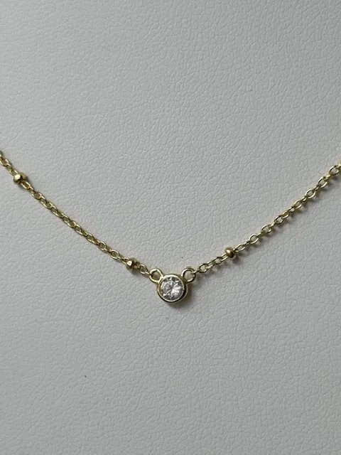FYB Birthstone Necklace Gold (choose your birthstone)