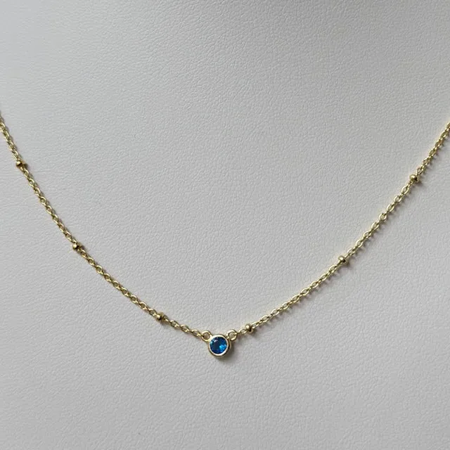 FYB Birthstone Necklace Gold (choose your birthstone)